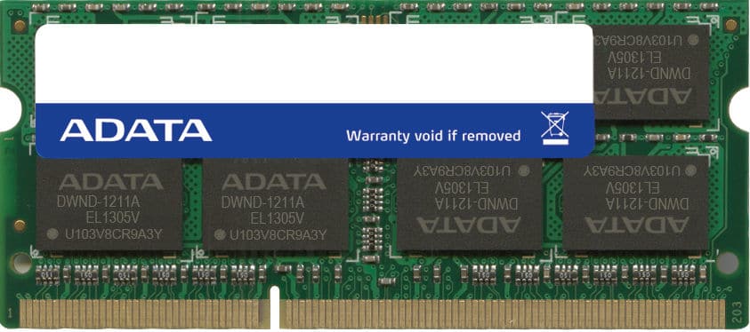 Memoria                                                                                                                                                                                             Ram Adata Pc3l 12800 - 4 Gb, Ddr3l, 1600 Mhz, 204-pin So-dimm, Portátil