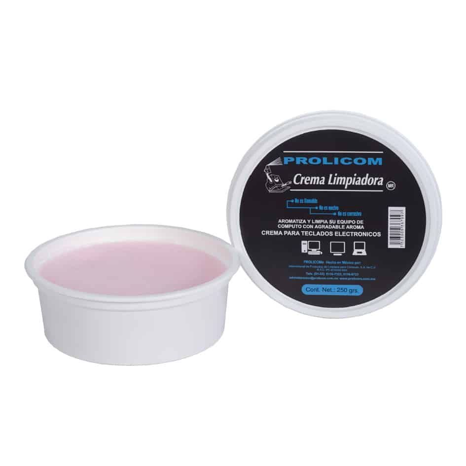 Crema                                                                                                                                                                                       Limpiadora Prolicom - 250 G, Crema, Teclados