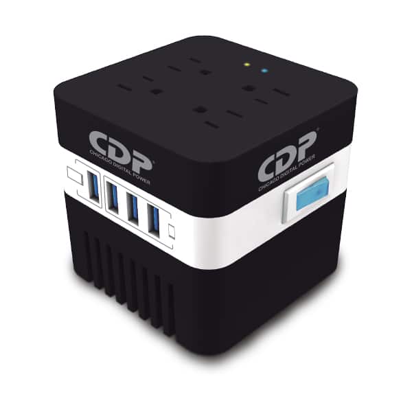 Regulador                                                                           De Voltaje Cdp Ru-avr604 - , 4, Negro, 600 Va