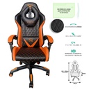 Silla                                                                                                                                                                  Gamer Inclinacion Respaldo 145 Clase 4 140-150kg Ngs-01 Foam 350mm 63cm*64cm*121-131cm Cojin Lumbar Y Cabeza Negro/naranja -