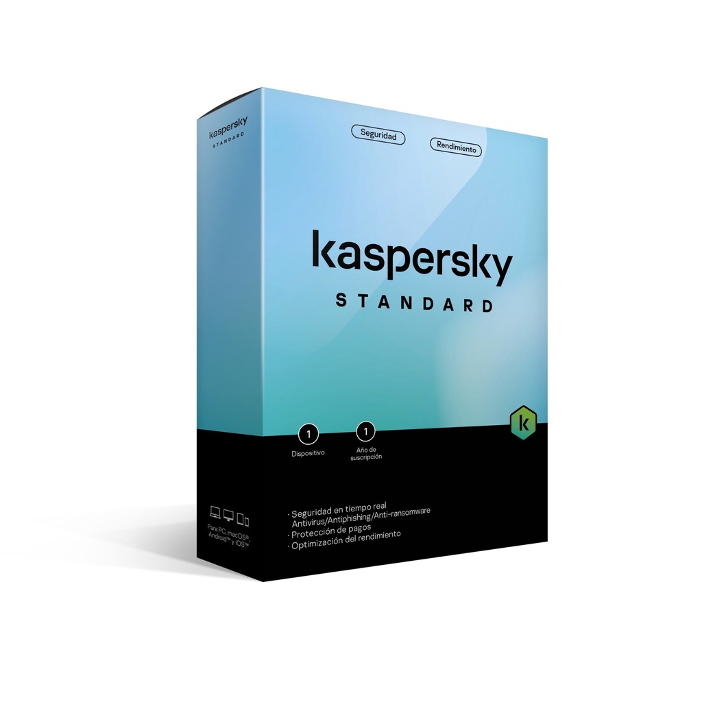 Kaspersky                                                                                                                                                            Standard 1 Dispositivo 1 AÑo (anti-virus) -