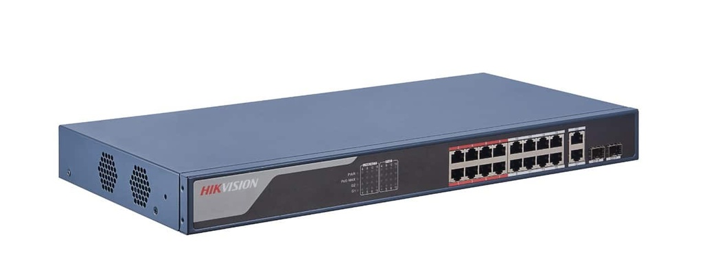 Switch                                                                                                                                                                                               Monitoreable Poe+ / 16 Puertos 10/100 Mbps Poe+ / 2 Puertos 10/100/1000 Mbps + 2 Puertos Sfp De Uplink -