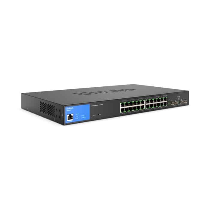 Switch                                                                                                                                                               Linksys Lgs328pc Poe Administrable 24 Puertos + 4 Sfp -
