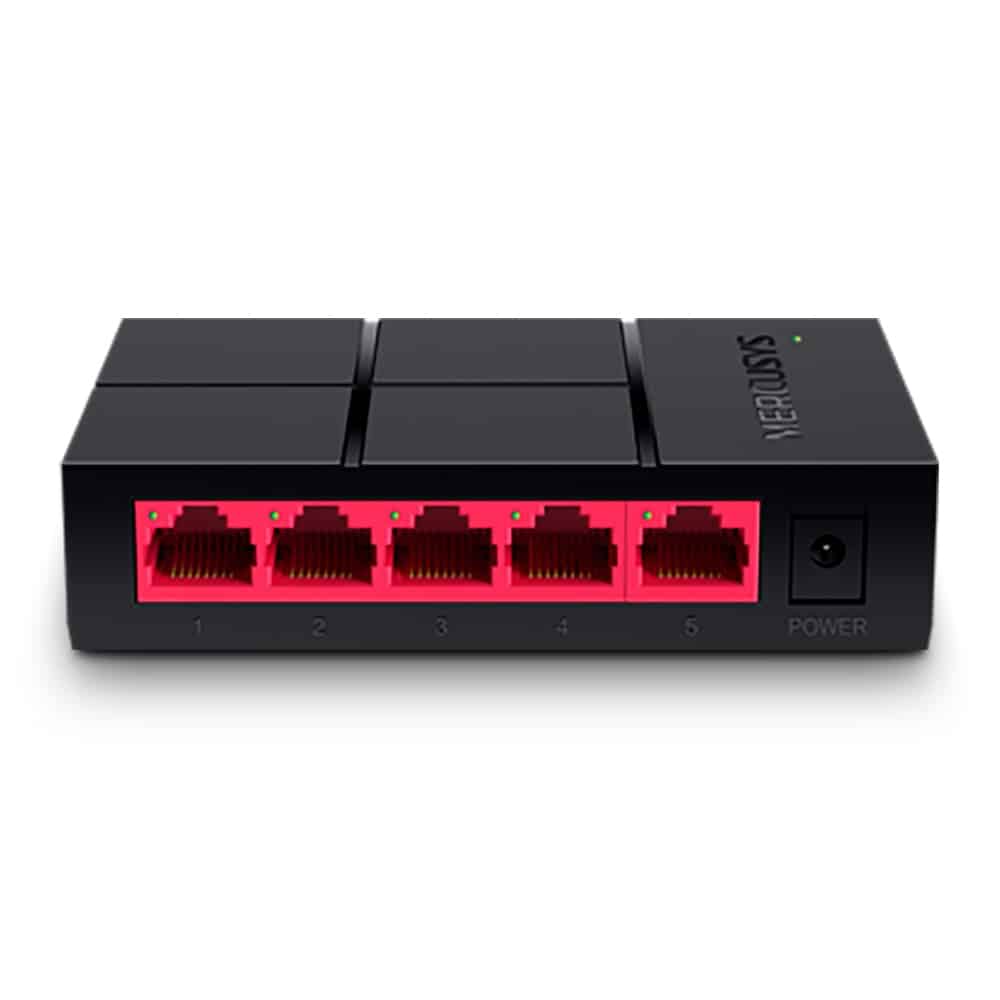 Switch                                                                                                                                               Mercusys Ms105g 5 Puertos 10/100/1000mbps De DiseÑo Compacto Y ConfiguraciÓn Plug And Play -