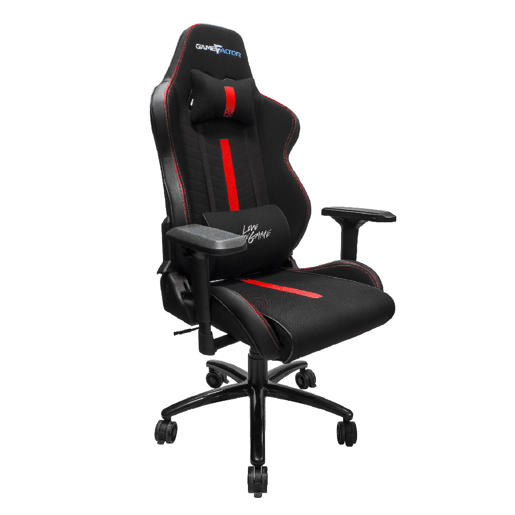 SILLA GAME FACTOR CGC601 XL, TELA, RECLINABLE, NEGRO/ROJO