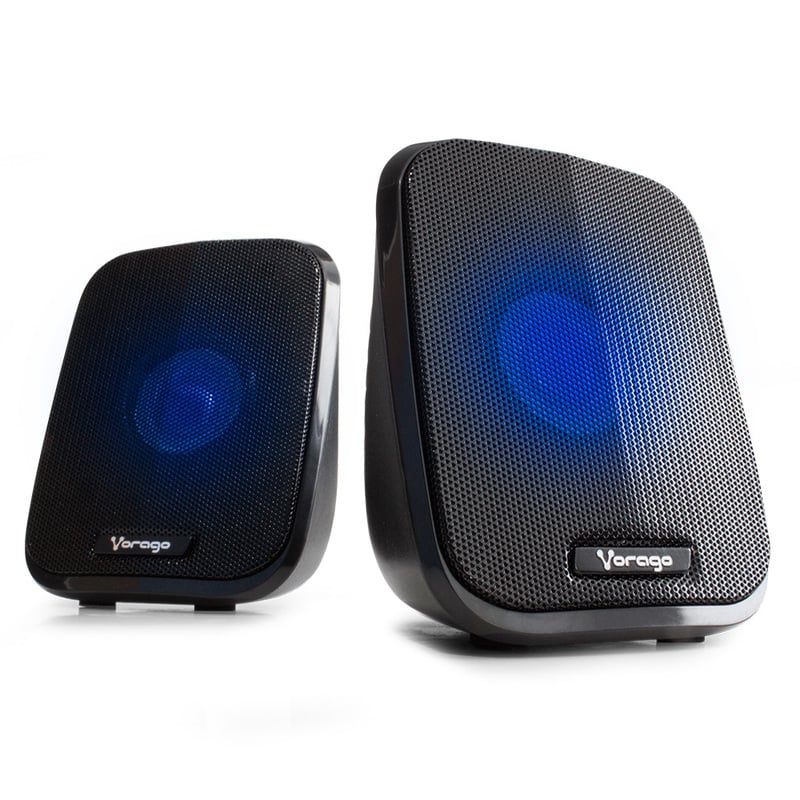 BOCINAS VORAGO USB PASIVAS PARA COMPUTADORA 2.0 NEGRO SPK-107