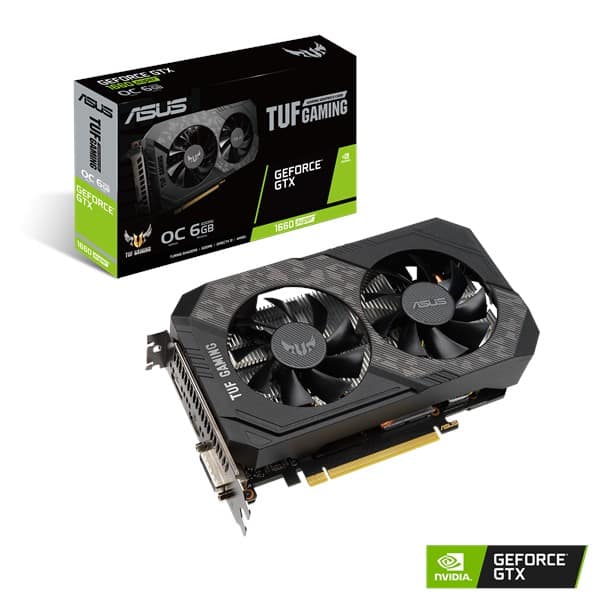 TARJETA DE VIDEO ASUS NVIDIA GEFORCE GTX 1660 SUPER TUF-GTX1660S-O6G-GAMING 6GB/GDDR6/HDMI 2.0