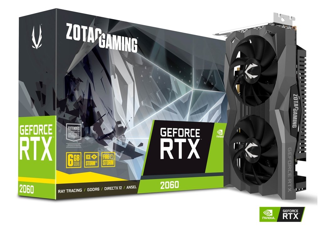 TARJETA DE VIDEO ZOTAC NVIDIA GEFORCE RTX 2060 6GB GDDR6 ZT-T20600H-10M