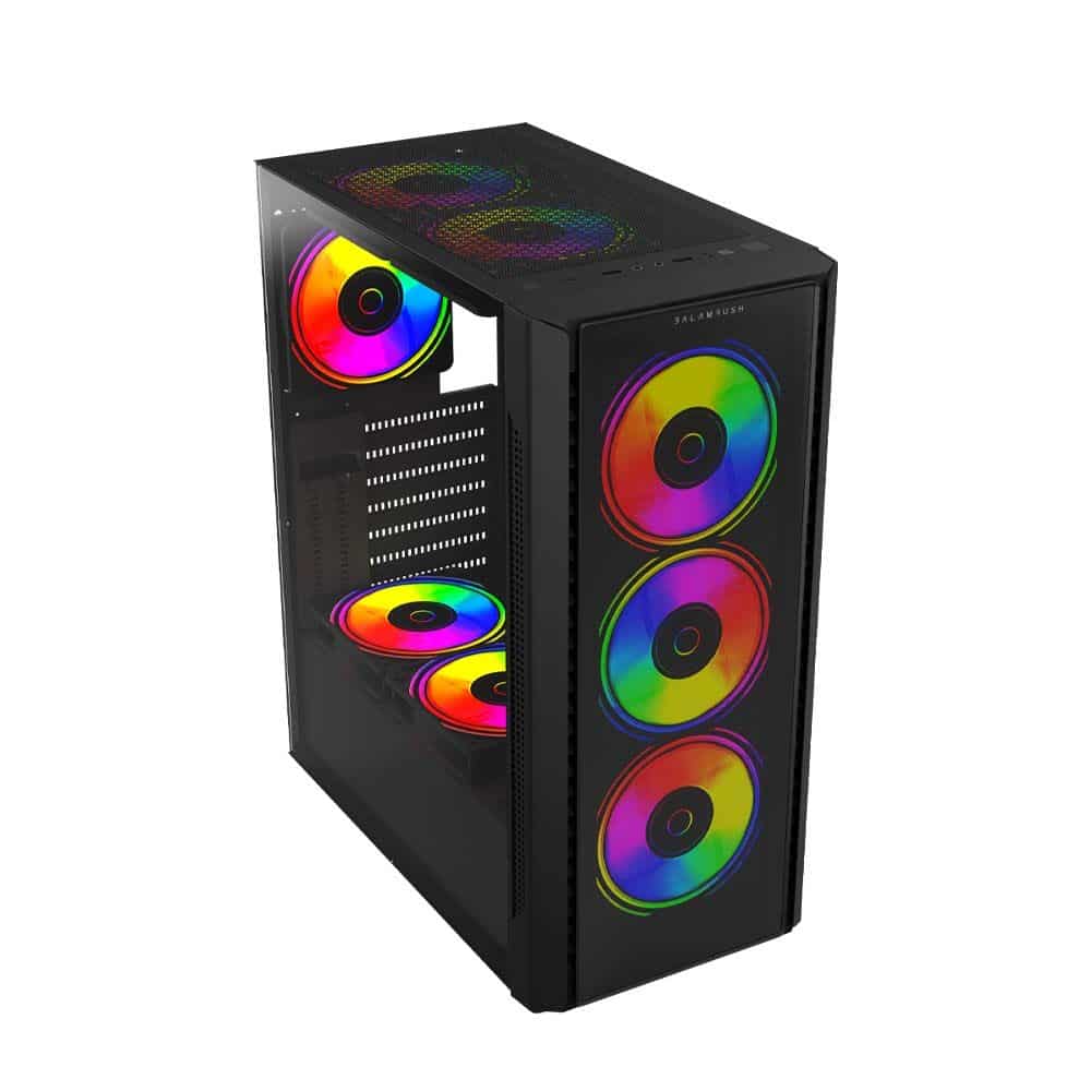 Gabinete Balam Media Torre Dragonflyii Gm745 Cristal Negro Br-935968