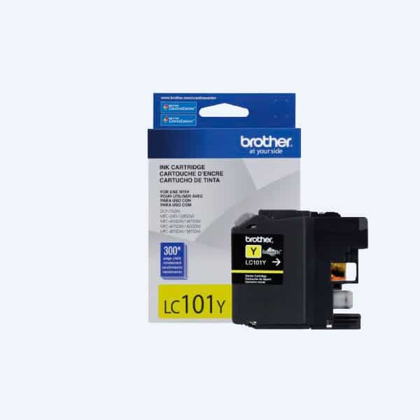 Cartucho De Tinta Brother Lc101y Amarillo Rendimiento De 300 Pag P/j87