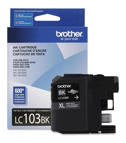 Cartucho  Brother Lc103bk Negro 600 Paginas