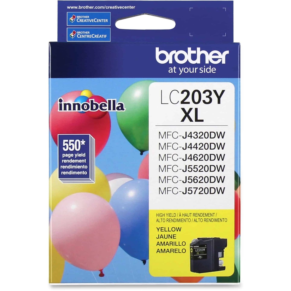 Cartucho                                                                                                                                                                   Brother Lc203y Amarillo 550 Pag Aprox