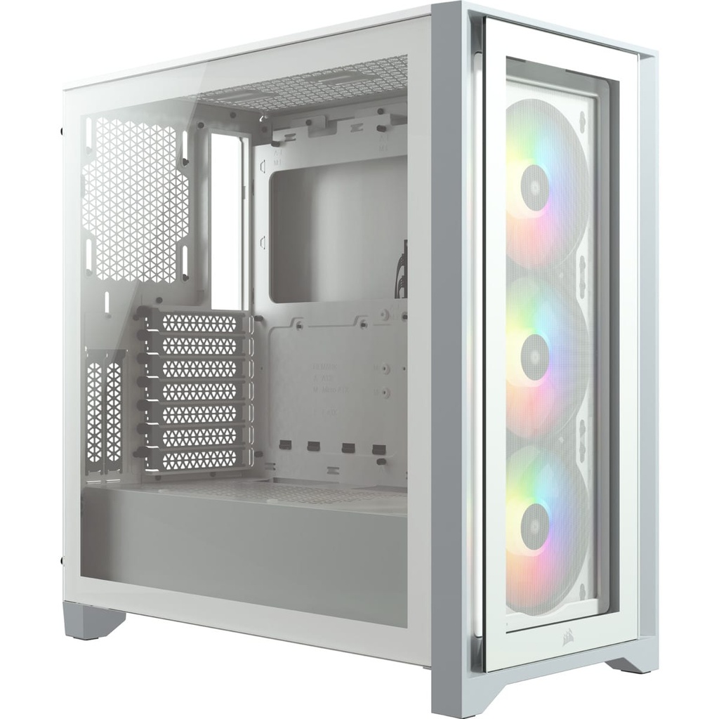 (ed) Gabinete Corsair Icue 4000x Rgb White Tg Atx Cc-9011205-ww
