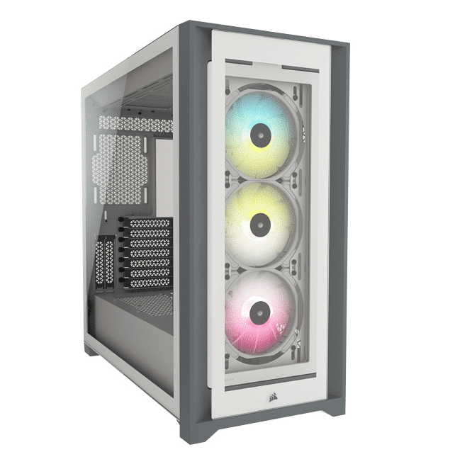 (ed) Gabinete Corsair Icue 5000x Rgb White Tg Atx Cc-9011213-ww