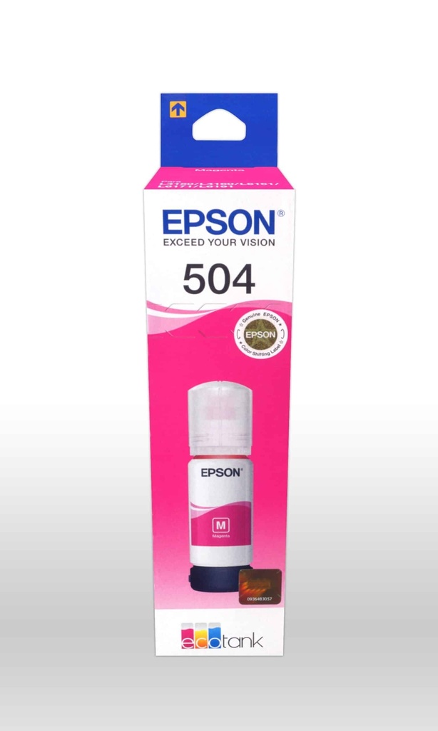 Botella Epson Ecotank T504 Magenta Serie L 70ml Dye (t504320-al)