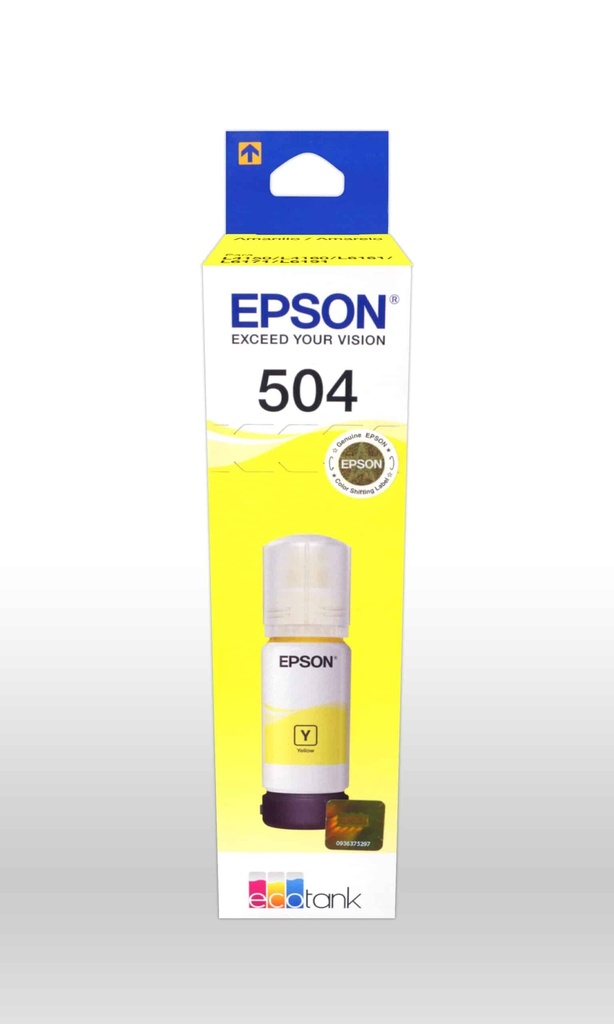 Botella  Epson Ecotank T504 Amarillo Serie L 70ml Dye (t504420-al)