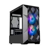 GABINETE COOLER MASTER MASTERBOX TD300 MESH CON VENTANA ARGB, MINI TOWER, MINI-ITX/MICRO-ATX, USB 3.0, SIN FUENTE, 2 VENTILADORES ARGB INSTALADOS, NEGRO