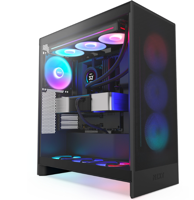 GABINETE NZXT H7 FLOW RGB/NEGRO/MIDI-TOWER/GAMER