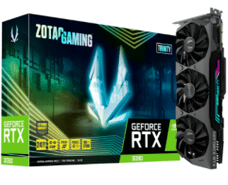 TARJETA DE VIDEO ZOTAC NVIDIA GEFORCE RTX 3090 TRINITY TRIPLE FAN 24GB GDDR6X ZT-A30900D-10P