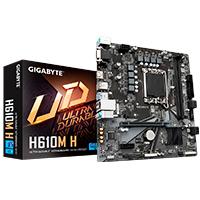 MB GIGABYTE H610M H S-1700 12VA 13VA 14VA GEN / 2X DDR5 5600 / VGA / HDMI / PCIE 4.0 / USB 3.2 / MICRO ATX / GAMA BAJA