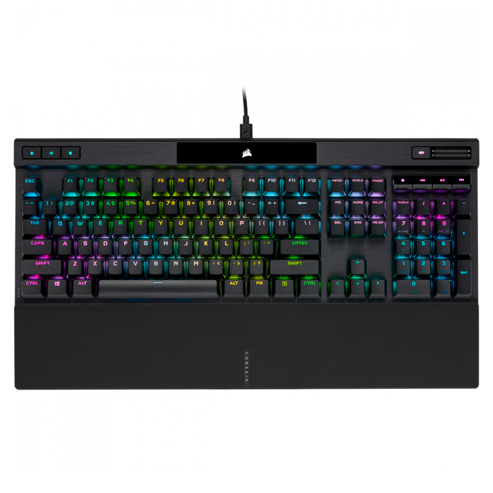 TECLADO CORSAIR K70 RGB PRO/ÓPTICO-MECÁNICO/LED RGB RETROILUMINADO/CORSAIR OPX/NEGRO/TECLAS PBT NEGRAS/ (CH-910941A-NA)