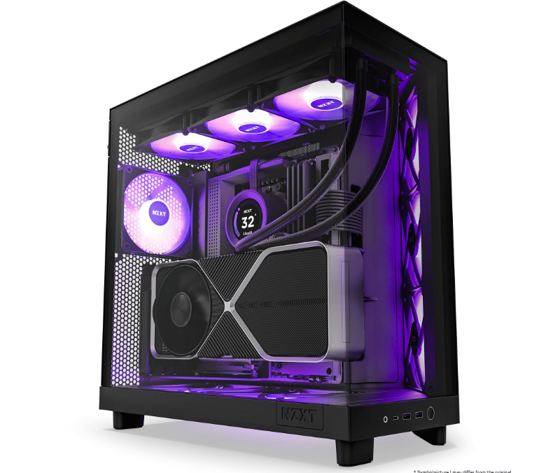 GABINETE NZXT H6 FLOW RGB/ VIDRIO TEMPLADO /NEGRO / ATX, MICRO-ATX, MINI-ITX/ MID TOWER / GAMER