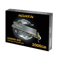 UNIDAD DE ESTADO SOLIDO SSD INTERNO ADATA LEGEND 800 2TB M.2 2280 NVME PCIE GEN 4X4 LECT. 3500 ESCRIT.2800 MBS PC LAPTOP MINIPC 3DNAND DISIPADOR (ALEG-800-2000GCS)