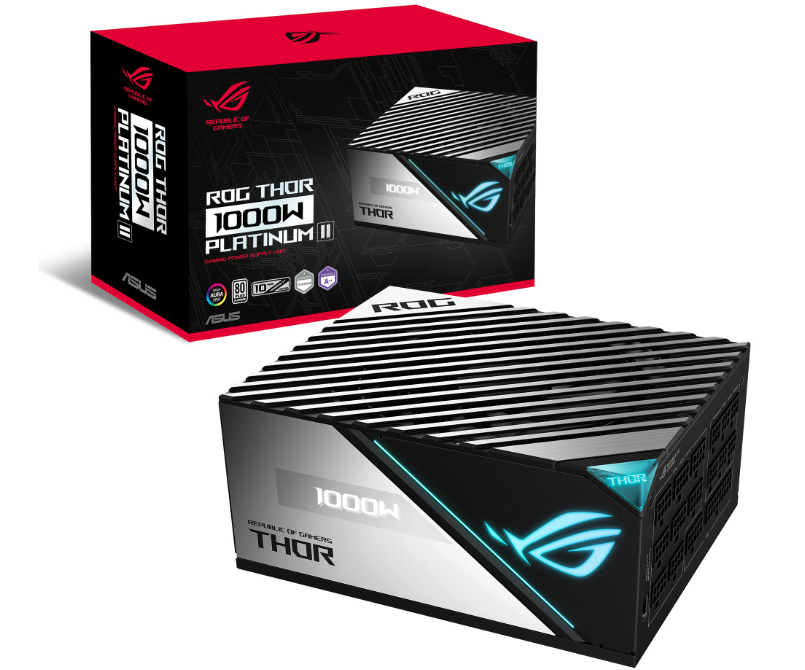 FUENTE DE PODER ASUS ROG-THOR-1000P2/80PLUS PLATINUM/MODULAR/1000W/ATX/ARGB/GAMER