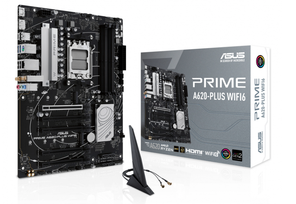 Tarjeta Madre Gigabyte ATX PRIME A620-PLUS WIFI, S-AM5, AMD A620, HDMI, 192GB DDR5 para AMD pue