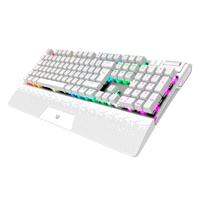 TECLADO GAMER BALAM RUSH LEGEND SERIES DOMINATE EXPERT GK979 / ALAMBRICO USB 3.0 - TIPO C / MULTIMEDIA / RGB /105 TECLAS / ESPAÑOL / ERGONOMICO / BLANCO / BR-936798