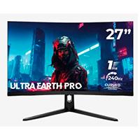 MONITOR GAMER BALAM RUSH ULTRA EARTH PRO MGP27C / 27 PUL / CURVO / 240 HZ / FULL HD / 1 MS / JOYSTICK DE NAVEGACION / DP, HDMI, AUDIO OUT, DC / VESA / ILUMINACION LED / NEGRO / BR-938631