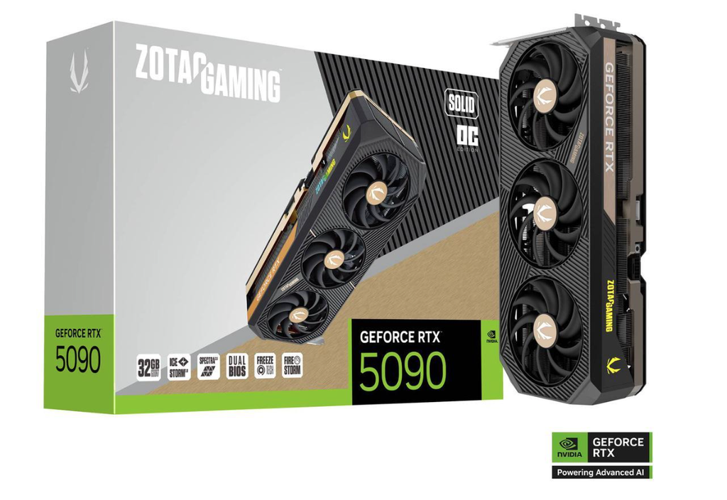 Tarjeta de Video Zotac NVIDIA GeForce RTX 5090 32GB 512-Bit GDDR7 PCI Express 5.0 x16 DLSS 4.0