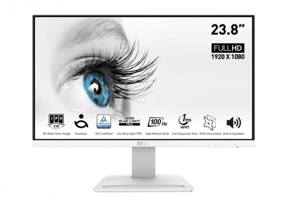 MONITOR PROFESIONAL MSI PRO MP243XW /24/ /TR 1MS//2XHDMI/DP/IPS/2X USB 3.2 BLANCO