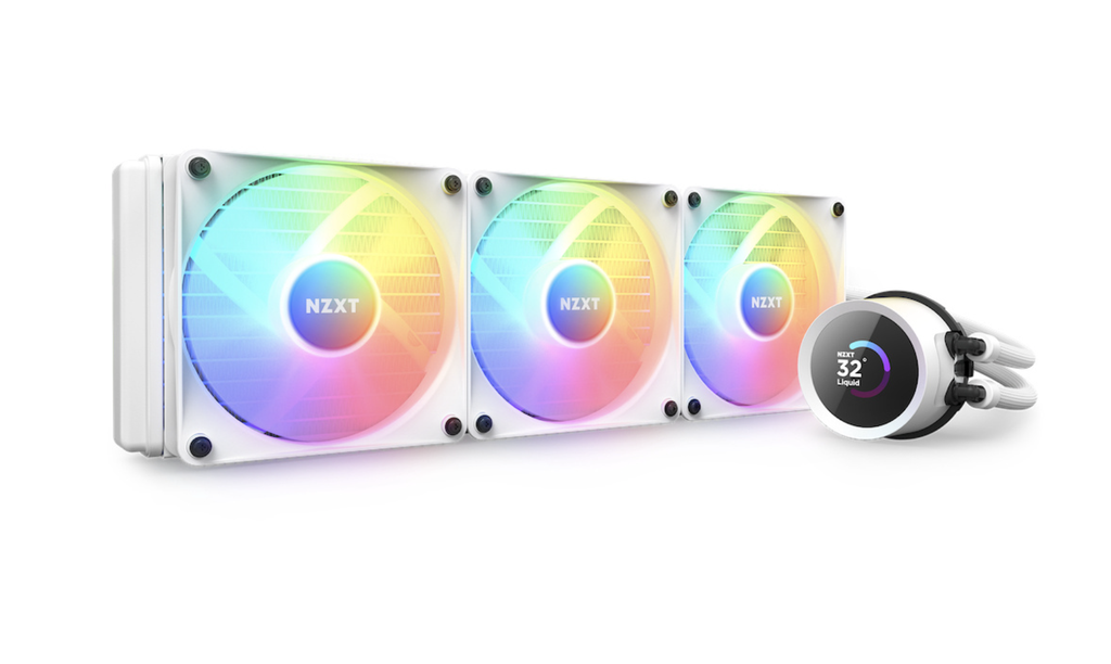 DISIPADOR DE ENFRIAMIENTO LIQUIDO NZXT KRAKEN  / 360MM/ BLANCO /120MMX3 F120 RGB /GAMER - RL-KR360-W1
