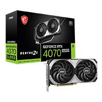 TARJETA DE VIDEO MSI NVIDIA GEFORCE RTX 4070 SUPER OC PCIE X16 4.0/12GB/GDDR6X/ESTANDAR/1HDMI/3XDP/GAMA ALTA/GAMER