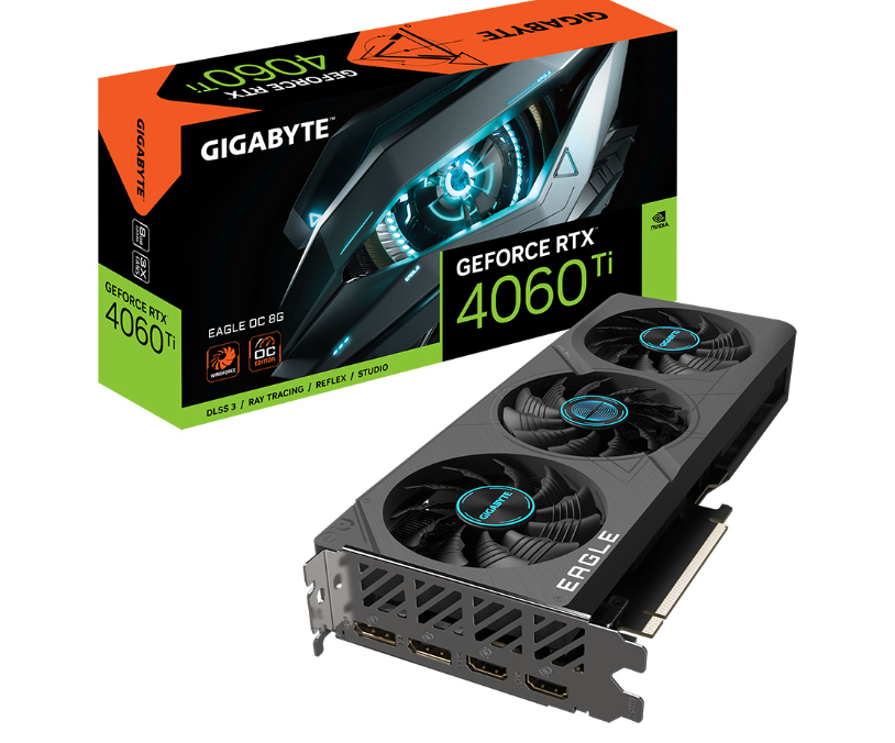 TARJETA DE VIDEO GIGABYTE GV-N406TEAGLE OC-8GD / RTX 4060 TI / GDDR6 / PCIE 4.0 / DP 1.4 / HDMI 2.1 / GAME MEDIA