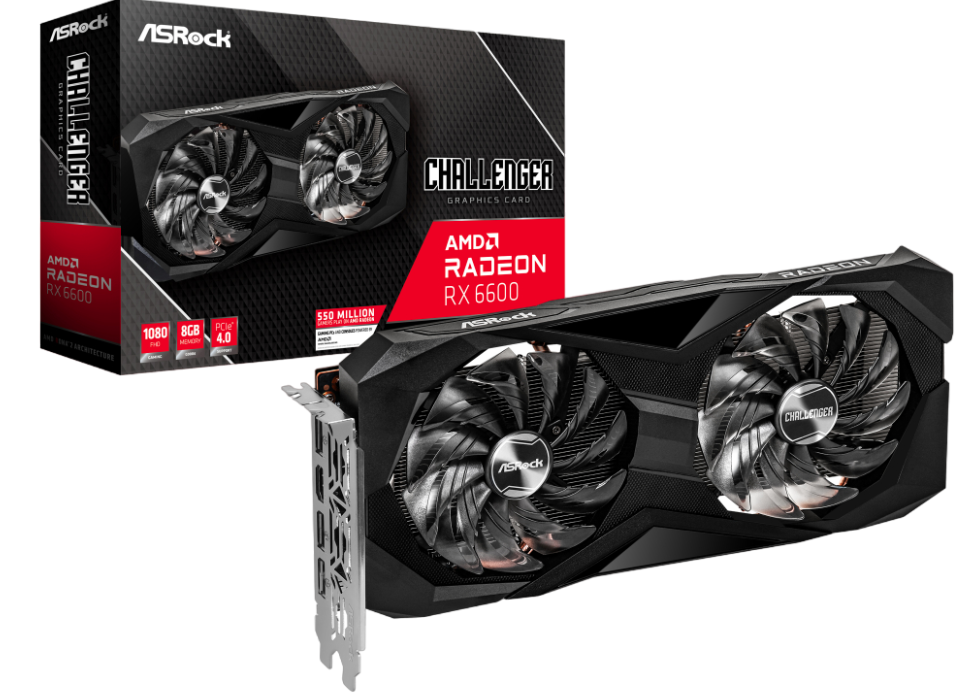 TARJETA DE VIDEO ASROCK AMD RADEON RX6600 PCIE 4.0 /8 GB/GDDR6X/128 BIT/GAMA MEDIA