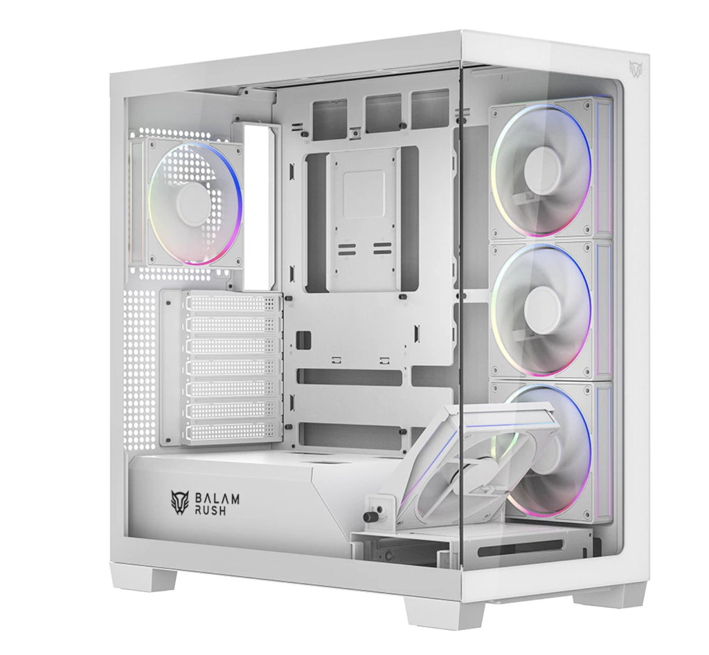 GABINETE GAMER BALAM RUSH TANK POLAR 7900 / MEDIA TORRE / ATX - M-ATX - ITX / VENTILADORES INCLUIDOS