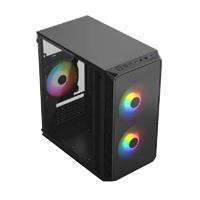 GABINETE ACTECK DOOM PRO CRYSTAL GI730C / MINI TORRE / MINI ITX, MICRO ATX / FUENTE 600W INCLUIDA /