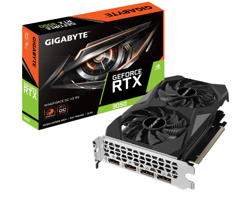 Tarjeta De Video Gigabyte Rtx 3050 / Gddr6 6gb / Pcie 4.0 / Hdmi 2.1 / Dp 1.4 / Gama Media / Gaming