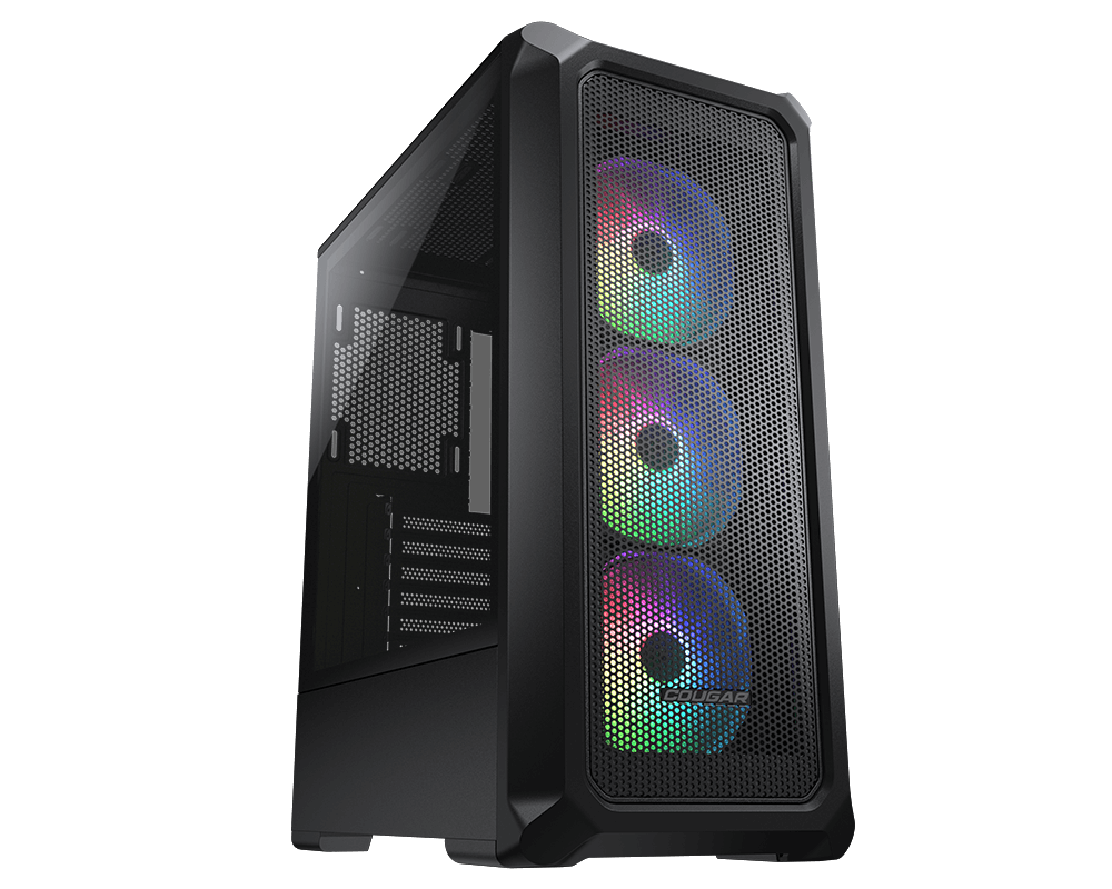 Gabinete Cougar Archon 2 RGB con Ventana, Midi-Tower, Mini-ITX/Micro-ATX/ATX, USB 3.0/2.0, sin Fuente, 3 Ventiladores ARGB Instalados, Negro