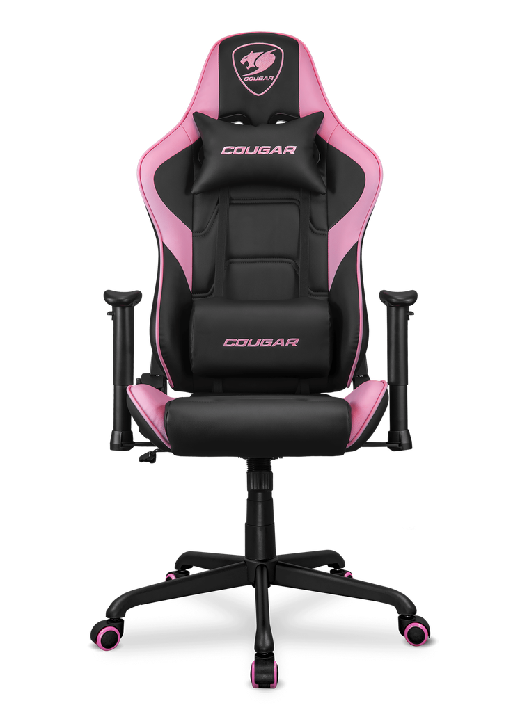 Silla Cougar Armor Elite Eva Negro/rosa Cuero Sintetico 120kg