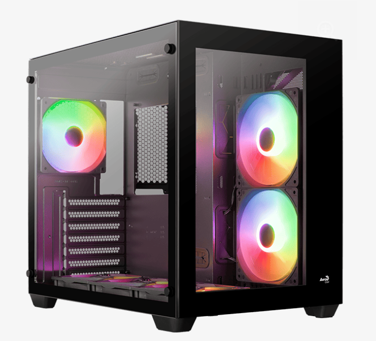 Gabinete Aerocool Drift V2, Midi-Tower, ATX/Micro-ATX/Mini-ITX, sin Fuente, 6 Ventiladores Instalados, Negro