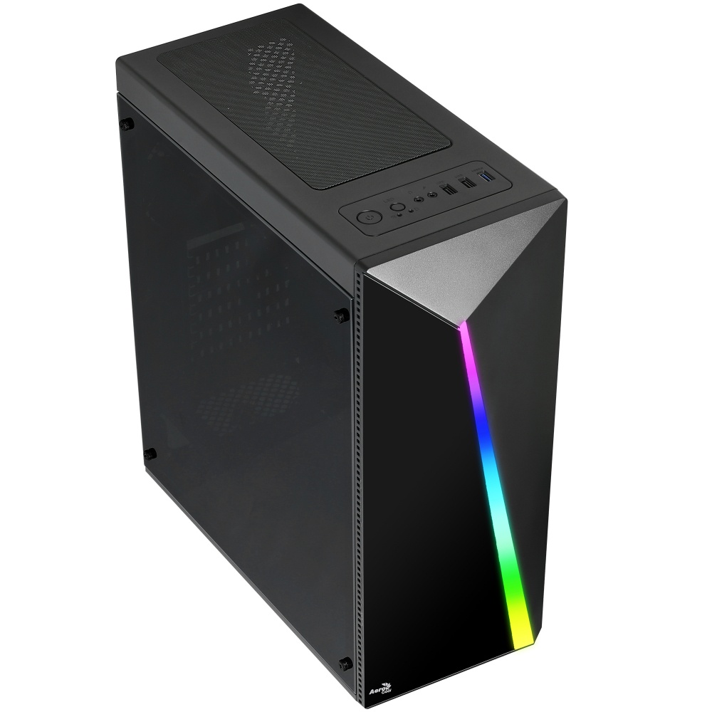 Gabinete Aerocool Shard, Midi-Tower, ATX/Micro-ATX/Mini-ITX, USB 2.0/3.0, sin Fuente, 1 Ventilador Instalado, Negro