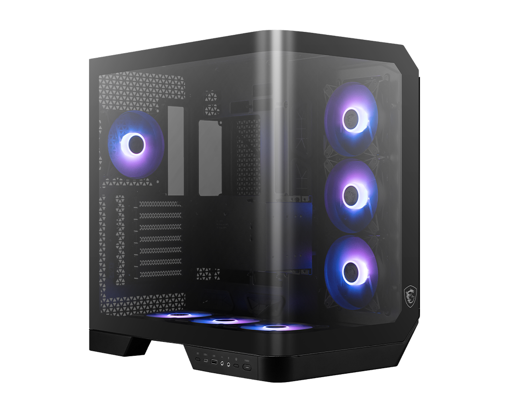 Gabinete MSI MAG PANO 120R PZ, Midi-Tower, Micro-ATX/Mini-ITX, USB 3.0, sin Fuente, 7 Ventiladores Instalados, Negro