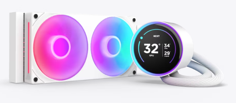 Enfriamiento Liquido Nzxt Kraken Elite 240 V2 Rgb White 240mm Con Pantalla Led