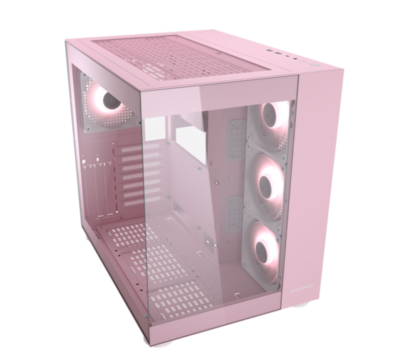 Gabinete Cougar Fv150 Rosa Rgb Crist Temp Atx