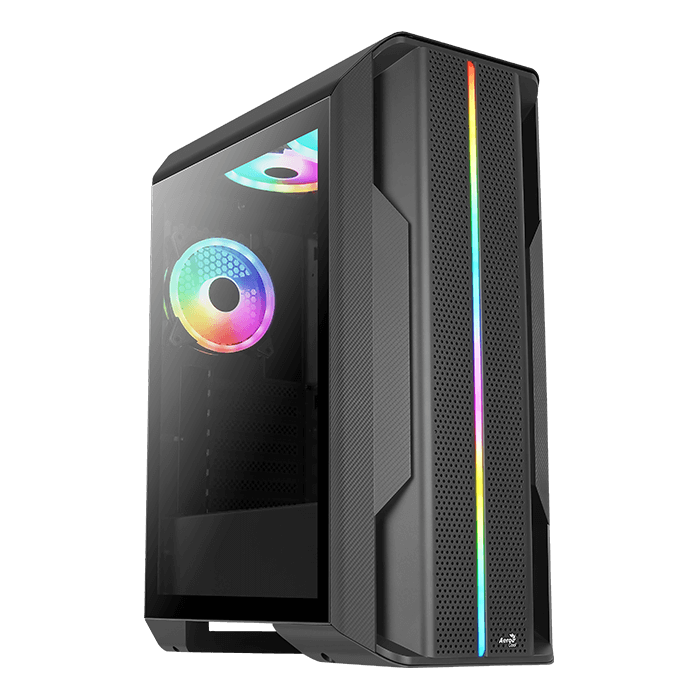 Gabinete Aerocool Splinter Duo G V1 Negro, Argb, Atx
