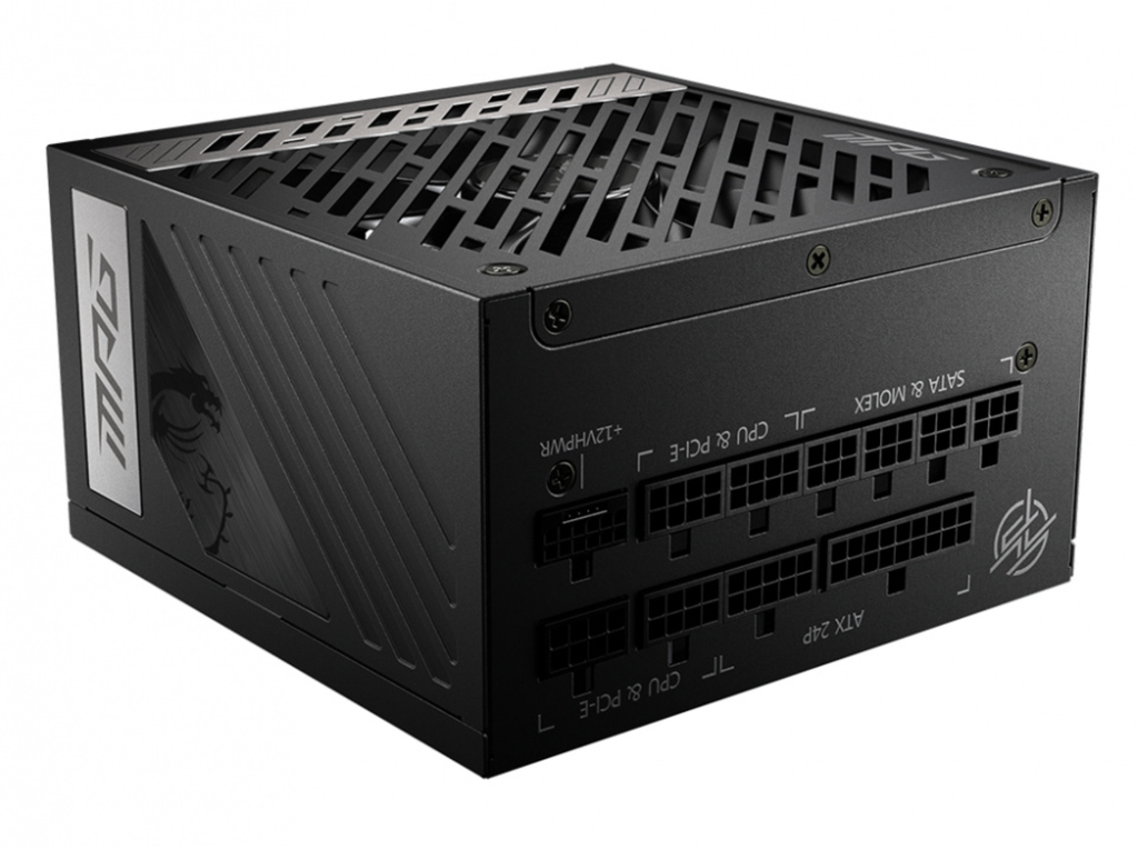 Fuente de Poder MSI MPG A1000G PCIE5 80 PLUS Gold, Modular, 24-pin ATX, 12VHPWR, 135mm, 1000W