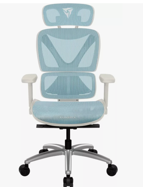 Silla Thunder X3 Xtc  Chroma  Malla Transpirable, Cuero Pu 150kg White / Blue